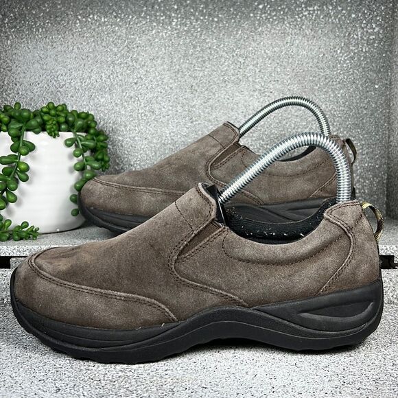 L.L Bean Kids Brown Suede Mocs Shoes Slip On Size 6 Unisex - Picture 1 of 8